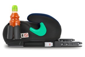 FOTELIK SAMOCHODOWY PODKŁADKA SIEDZISKO Z ISOFIX CZARNO-GRANATOWY R129 125-150 CM