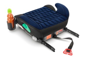 FOTELIK SAMOCHODOWY PODKŁADKA SIEDZISKO Z ISOFIX CZARNO-GRANATOWY R129 125-150 CM