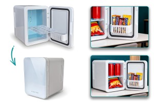 LODÓWKA BIUROWA 4L 12V Z FUNKCJĄ GRZANIA DO 50-65°C BIAŁA