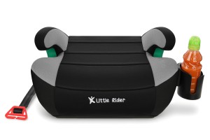 FOTELIK SAMOCHODOWY PODKŁADKA SIEDZISKO Z ISOFIX CZARNO-SZARY R129 125-150 CM