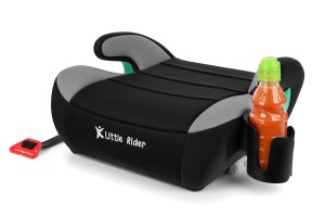 FOTELIK SAMOCHODOWY PODKŁADKA SIEDZISKO Z ISOFIX CZARNO-SZARY R129 125-150 CM