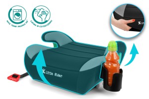 FOTELIK SAMOCHODOWY PODKŁADKA SIEDZISKO Z ISOFIX CZARNO-SZARY R129 125-150 CM