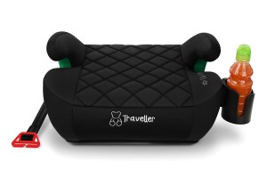 FOTELIK SAMOCHODOWY PODKŁADKA SIEDZISKO Z ISOFIX CZARNY PIKOWANY R129 125-150 CM