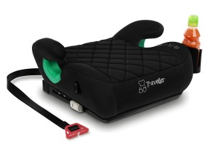 FOTELIK SAMOCHODOWY PODKŁADKA SIEDZISKO Z ISOFIX CZARNY PIKOWANY R129 125-150 CM