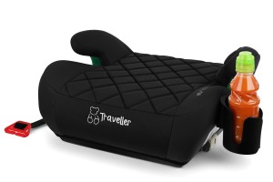 FOTELIK SAMOCHODOWY PODKŁADKA SIEDZISKO Z ISOFIX CZARNY PIKOWANY R129 125-150 CM