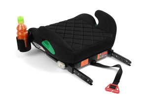 FOTELIK SAMOCHODOWY PODKŁADKA SIEDZISKO Z ISOFIX CZARNY PIKOWANY R129 125-150 CM