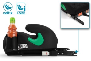 FOTELIK SAMOCHODOWY PODKŁADKA SIEDZISKO Z ISOFIX CZARNY PIKOWANY R129 125-150 CM