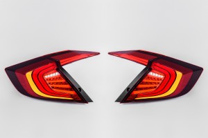 HONDA CIVIC X 2016-2019 SEDAN TUNINGOWE LAMPY TYLNE FULL LED CZERWONE DYNAMICZNE