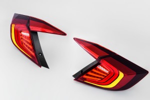 HONDA CIVIC X 2016-2019 SEDAN TUNINGOWE LAMPY TYLNE FULL LED CZERWONE DYNAMICZNE