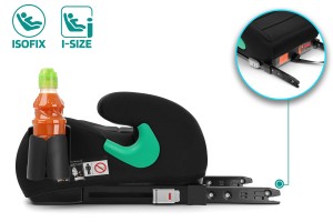 FOTELIK SAMOCHODOWY PODKŁADKA SIEDZISKO Z ISOFIX CZARNY R129 125-150 CM