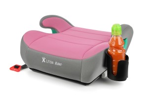 FOTELIK SAMOCHODOWY PODKŁADKA SIEDZISKO Z ISOFIX SZARO-RÓŻOWY R129 125-150 CM