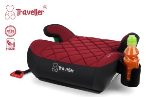 FOTELIK SAMOCHODOWY PODKŁADKA SIEDZISKO BORDOWO-SZARY PIKOWANY R129 125-150 CM