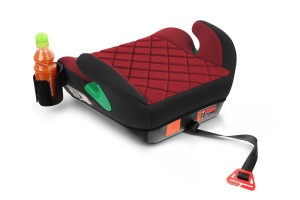 FOTELIK SAMOCHODOWY PODKŁADKA SIEDZISKO BORDOWO-SZARY PIKOWANY R129 125-150 CM