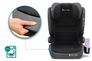 FOTELIK SAMOCHODOWY MODEL HUGO CZARNO-SZARY R129 100-150 CM ISOFIX + GRATIS