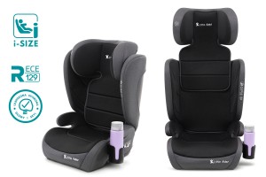 FOTELIK SAMOCHODOWY MODEL HUGO CZARNO-SZARY R129 100-150 CM