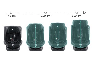FOTELIK SAMOCHODOWY OBROTOWY ALEXANDER 360° CZARNO-SZARY 40-150 CM i-Size R129 + ISOFIX