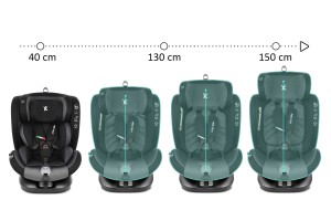 FOTELIK SAMOCHODOWY OBROTOWY ALEXANDER 360° SZARO-CZARNY 40-150 CM i-Size R129 + ISOFIX