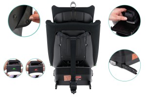 FOTELIK SAMOCHODOWY OBROTOWY ALEXANDER 360° CZARNY 40-150 CM i-Size R129 + ISOFIX