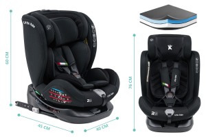 FOTELIK SAMOCHODOWY OBROTOWY ALEXANDER 360° CZARNY 40-150 CM i-Size R129 + ISOFIX