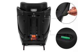 EZIO FOTELIK SAMOCHODOWY EKOSKÓRA PODSTAWKA 2w1 I SIZE 100-150 CM R129 ISOFIX