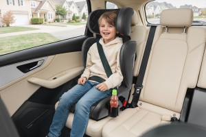 ROCCO FOTELIK SAMOCHODOWY EKOSKÓRA PODSTAWKA 2w1 I SIZE 100-150 CM R129 ISOFIX