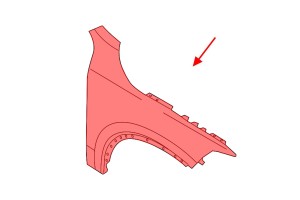 VOLVO S90 2016-2025 ALUMINIOWY BŁOTNIK PRZEDNI PRAWY 31651913