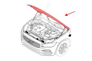 VOLVO V90 CROSS COUNTRY 2016-2025 ALUMINIOWA MASKA PRZEDNIA 32244153