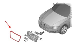 AUDI A7 / S7 4G 2010-2015 PRZED FACELIFTINGIEM RAMKA GRILLA CHROMOWANA 4G8853653E