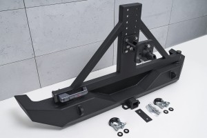JEEP WRANGLER JL 2018+ ZDERZAK TYLNY SZEROKI Z ZAWIESIEM KOŁA ZAPASOWEGO I ADAPTEREM KAMERY COFANIA