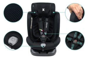 FOTELIK SAMOCHODOWY OBROTOWY ALEXANDER 360° CZARNY 40-150 CM i-Size R129 + ISOFIX