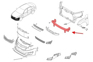 KIA CEED II JD 2012-2015 BELKA ZDERZAKA PRZEDNIEGO 86530A2020