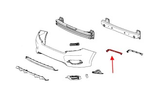 HONDA CIVIC X 2016-2019 PRZED FACELIFTINGIEM ŚLIZG TYLNEGO ZDERZAKA PRAWY 71593TBAA00