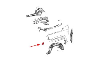 JEEP GRAND CHEROKEE IV WK2 2010-2021 ZAŚLEPKA PRZEDNIEGO NADKOLA 55079292AD