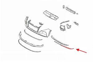 HYUNDAI TUCSON IV NX4 2020-2024 PRZED FACELIFTINGIEM LISTWA PRZEDNIEGO ZDERZAKA LEWA 86595N7010