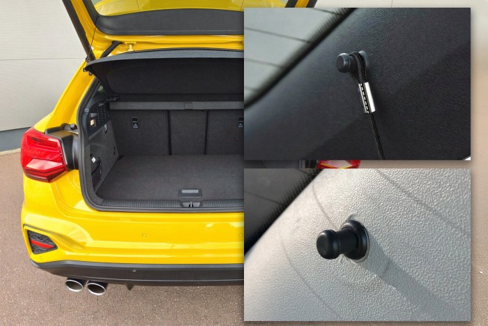 SEAT MOCOWANIE TYLNEJ PÓŁKI SPINKA KLIPS KOŁEK KOMPLET 2 SZTUKI