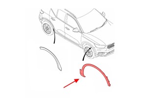 VOLVO XC40 2017+ LISTWA PRZEDNIEGO BŁOTNIKA PRAWA 31448325