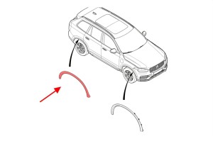VOLVO XC90 II 2014+ LISTWA TYLNEGO BŁOTNIKA PRAWA 39790019