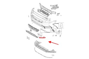 VOLVO V40 II 2012-2019 KRATKA ZAŚLEPKA PRZEDNIEGO ZDERZAKA LEWA 31347042 31347058