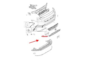 VOLVO V40 II 2012-2019 KRATKA ZAŚLEPKA PRZEDNIEGO ZDERZAKA PRAWA 31347043 31347059