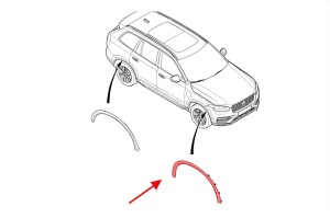 VOLVO XC90 II 2014+ LISTWA PRZEDNIEGO BŁOTNIKA PRAWA 39849947