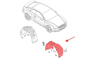 AUDI A4 B8 KOMBI 2011-2015 PO FACELIFTINGU NADKOLE PRZEDNIE PRAWE 8K0821172G
