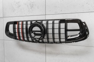 MERCEDES GLC COUPE C253 2019-2022 PO FACELIFTINGU GRILL PANAMERICANA GT BRABUS STYLE CZARNY Z KAMERĄ PASUJE TYLKO DO WERSJI AMG