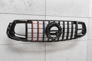 MERCEDES GLC COUPE C253 2019-2022 PO FACELIFTINGU GRILL PANAMERICANA GT BRABUS STYLE CZARNY Z KAMERĄ PASUJE TYLKO DO WERSJI AMG