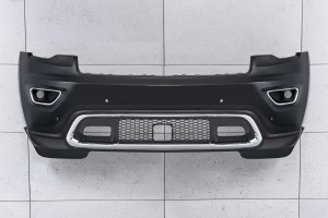 JEEP GRAND CHEROKEE IV WK2 2017-2021 DRUGI FACELIFTING KOMPLETNY ZDERZAK PRZEDNI Z PDC BEZ SPRYSKIWACZY 68333498AA