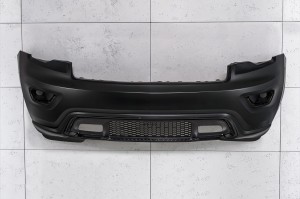 JEEP GRAND CHEROKEE IV WK2 2017-2021 PO DRUGIM FACELIFTINGU CZARNY KOMPLETNY ZDERZAK PRZEDNI BEZ PDC BEZ SPRYSKIWACZY 6EB83TZZAA