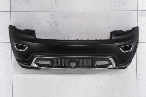 JEEP GRAND CHEROKEE IV WK2 2017-2021 PO DRUGIM FACELIFTINGU CHROMOWANY KOMPLETNY ZDERZAK PRZEDNI Z PDC BEZ SPRYSKIWACZY 68333498AA