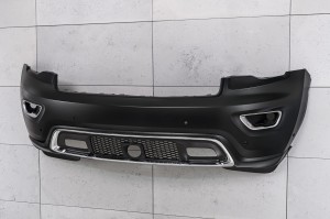 JEEP GRAND CHEROKEE IV WK2 2017-2021 PO DRUGIM FACELIFTINGU CHROMOWANY KOMPLETNY ZDERZAK PRZEDNI Z PDC BEZ SPRYSKIWACZY 68333498AA