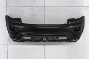 JEEP GRAND CHEROKEE IV WK2 2017-2021 PO DRUGIM FACELIFTINGU CZARNY KOMPLETNY ZDERZAK PRZEDNI Z PDC BEZ SPRYSKIWACZY 68333498AA
