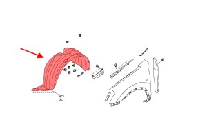 NISSAN QASHQAI I J10 2007-2014  NADKOLE PRZEDNIE LEWE 63841EY10A