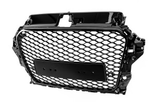 AUDI A3 8V 2013-2016 PRZED FACELIFTINGIEM ATRAPA CHŁODNICY GRILL STYLIZACJA NA S3 CZARNY + PDC